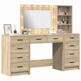 Dressing Table with Drawer 3 pcs Sonoma Oak Engineered Wood 3334211