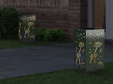Solar LED Pathway Light 2 pcs Silver Galvanized Steel 879770