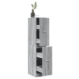 Apothecary Cabinet Grey Sonoma 30x41x144,5 cm Engineered Wood 855174