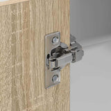Hanging Cabinet with Door Sonoma Oak and White 57 x 57 x 100 cm 884372