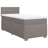 Box Spring Bed with Mattress Taupe 100x200 cm Fabric 3285803
