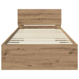 Bed Frame Artisan Oak 90 x 190 cm Engineered Wood 885833