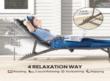 Set of Two Adjustable Back Sun Loungers - Black T3398P328478