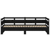 Pull-out Day Bed without Mattress Black 2x cm 820326