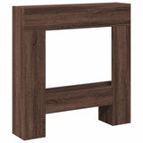 ZNTS Fireplace Surround Brown Oak 81x18x82 cm Engineered Wood 854604