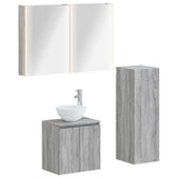 Bathroom Furniture Set 4 pcs Grey Sonoma 3407428