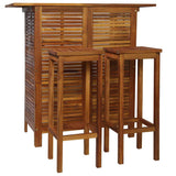 Bar Table And Chair Set Warm brown Solid Acacia wood Standard 44008
