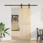 Sliding Door Hardware Kit 200 cm Steel Black 4009713