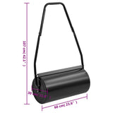 Garden Lawn Roller with Handle Black 42 L Iron and Steel 154468