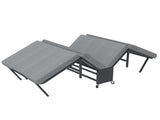 90cm190cm Folding Bed with 6cm Memory Foam Mattress, Adult Single Portable Bed on Wheels, 204kg T6135P516311