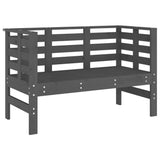 Garden Bench Grey Solid pine wood 2-seater Durable Garden Bench 825137