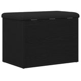 Storage Bench Black oak 62 x 42 x 45 cm Engineered Wood 862983