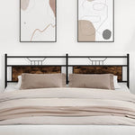 ZNTS Headboard Smoked Oak 193 cm Engineered Wood and Steel 4106780