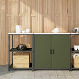 Kitchen Storage Set HATTEM 2 pcs Olive Green Cold-rolled Steel 3392683