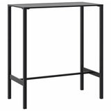 5 Piece Garden Bar Set Black Powder-coated Steel 3283751