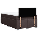 Box Spring Bed with Mattress Dark Brown 120x190 cm Fabric 3285830