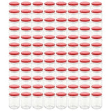 Glass Jam Jars with Red Lid 96 pcs 230 ml 50801