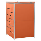 Single Wheelie Bin Shed 69x77.5x112.5 cm Stainless Steel 149562