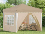Pop-up Party Tent 195 x 195 x 245 cm Cream Oxford Fabric 42019735
