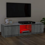 TV Cabinet with LED Lights Grey Sonoma 120x30x36 cm 815709