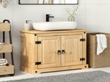 Bathroom Sink Cabinet Corona 73x33x60 cm Solid Wood Pine 4002791