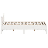 Bed Frame without Mattress White 140x200 cm Solid Wood Pine 844726