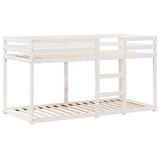 Bunk Bed without Mattress White 75x190 cm Small Single Solid Wood Pine 3282050