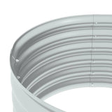 Garden Raised Bed 80x80x44 cm Galvanised Steel Silver 45520