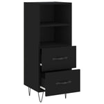ZNTS Sideboard Black 34.5x34x90 cm Engineered Wood 828661