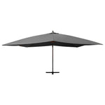 Cantilever Garden Parasol with Wooden Pole 400x300 cm Anthracite 318430