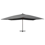 Cantilever Garden Parasol with Wooden Pole 400x300 cm Anthracite 318430