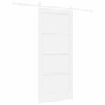 Sliding Door White 86 x 198.5 cm Solid pine wood and steel 3333259