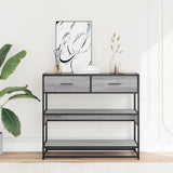 Console Table Grey Sonoma 90x35x80 cm Engineered Wood 849182