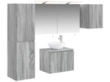 Bathroom Cabinet Set 5 pcs Grey Sonoma Engineered Wood 3407292