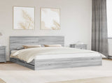 Bed Frame with Drawer Grey Sonoma 180 x 200 cm Engineer Wood 3411094