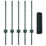 Welded Wire Fence 10 x 0.5 m PVC-Coated Steel Green 3336668