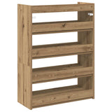 Shoe Rack Artisan Oak 60x25x81 cm Engineered Wood 859886