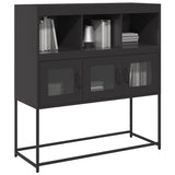 ZNTS Sideboard Black 100.5x39x107 cm Cold-rolled Steel 853416