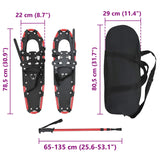 3 in 1 Snowshoes Red and Black 78.5 x 22 cm Aluminum and HDPE 42021439