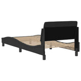 Bed Frame "Dover" Black 90x190 cm Single Velvet 373322
