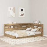 Storage Headboard with Shelf Artisan Oak 135 cm Engineered Wood 3335556