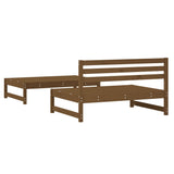 ZNTS 2 Piece Garden Lounge Set Honey Brown Solid Wood Pine 825726