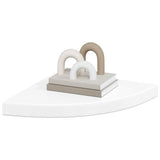 Floating Corner Shelves 4 pcs High Gloss White 35x35x3.8 cm MDF 323909