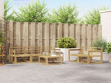 Outdoor Sofa Set 6 pcs White 59 x 59 x 37 cm Solid Acacia Wood 3387233