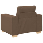 ZNTS 3-Piece Sofa Set with Cushions - Brown Fabric 3324632