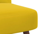 Slipper Chair Yellow Velvet 42050519