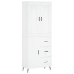 Highboard White 69.5x34x180 cm Engineered Wood 3199825