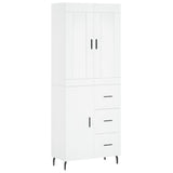 Highboard White 69.5x34x180 cm Engineered Wood 3199825