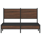 Metal Bed Frame without Mattress Brown Oak 150x200 cm 4007924