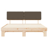 Bed Frame with Upholstered Headboard Taupe 180 x 200 cm 3398082